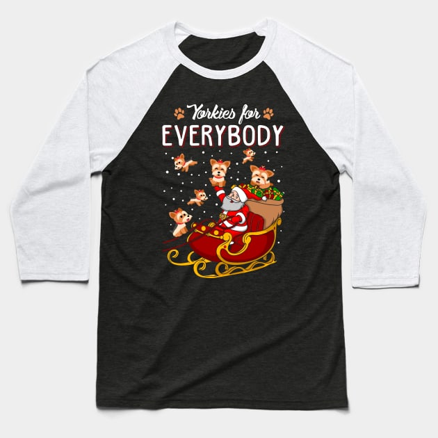 Yorkie Christmas Sweater. Yorkies for Everybody. Baseball T-Shirt by KsuAnn